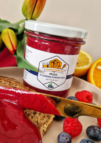 Miód kremowany z czarną porzeczką 400g